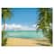 Designart - Palms at Caribbean Beach - Seashore Photo Canvas Art Print